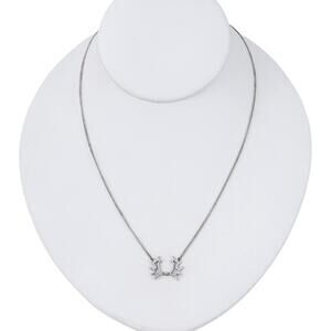 Estate Russian Sterling Silver 925 Equestrian Trakehner Horse Necklace 17"